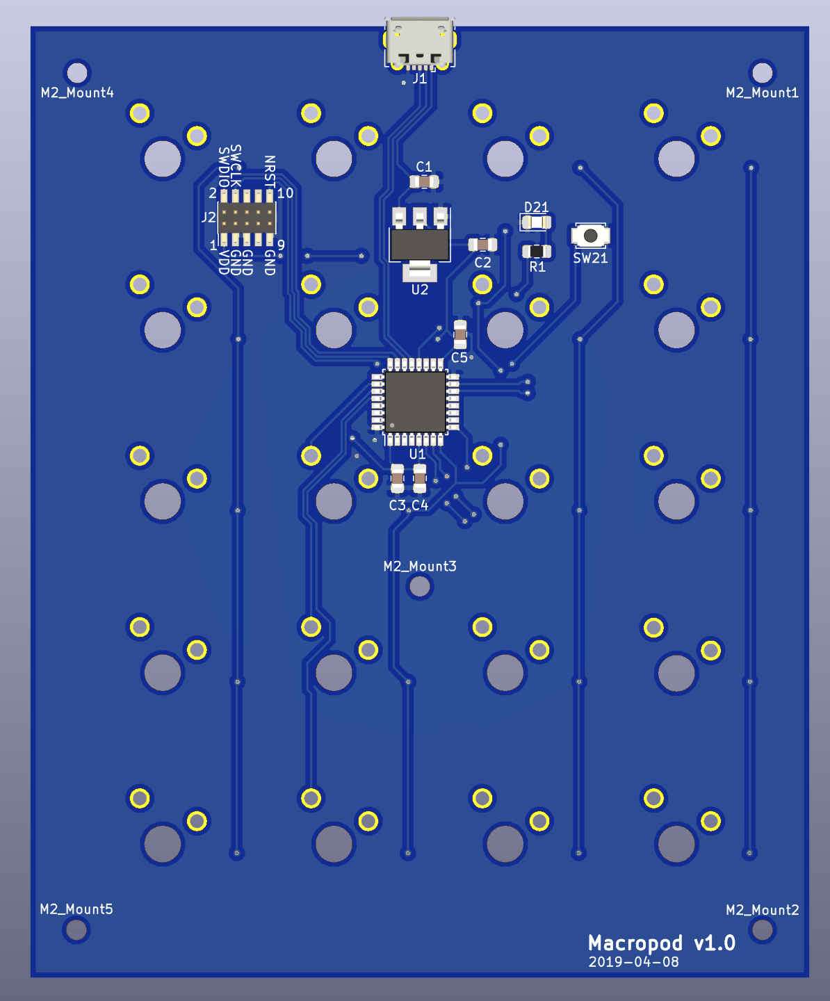 The back of the PCB